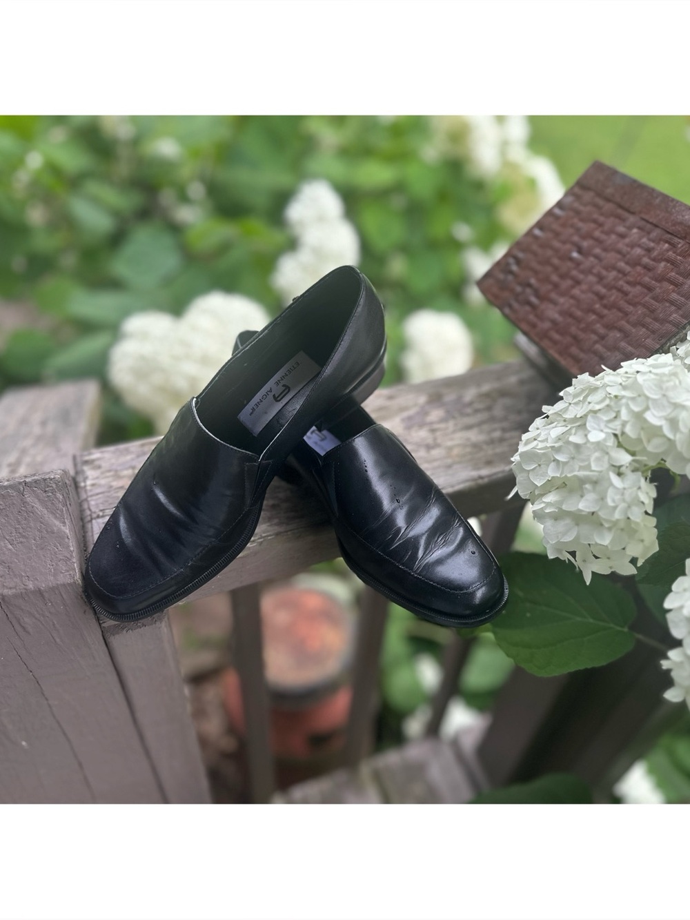 Etienne Aigner Black Leather Loafers